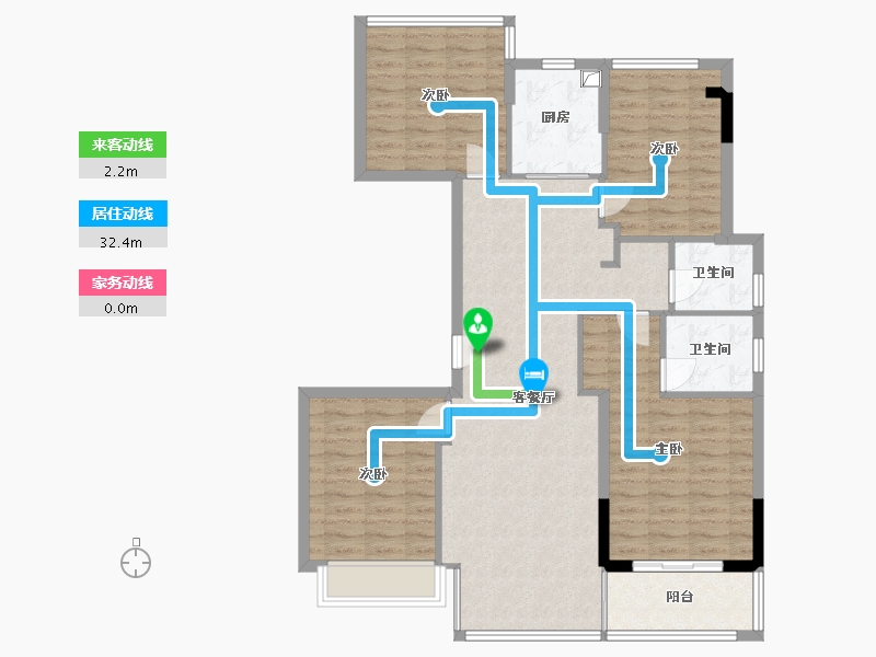 浙江省-温州市-中梁云璟园-111.20-户型库-动静线