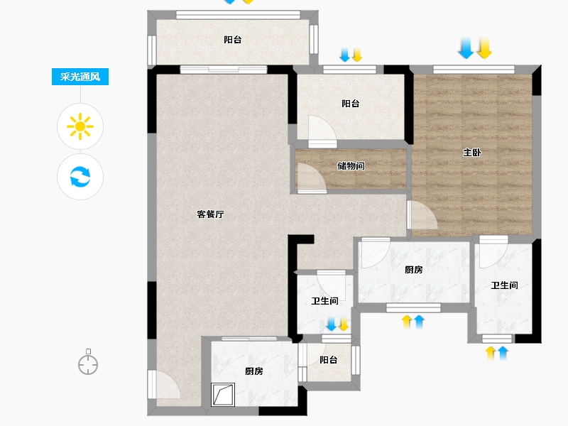 福建省-泉州市-西溪半岛-78.16-户型库-采光通风