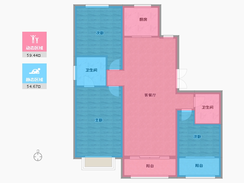 河北省-承德市-国创-111.73-户型库-动静分区