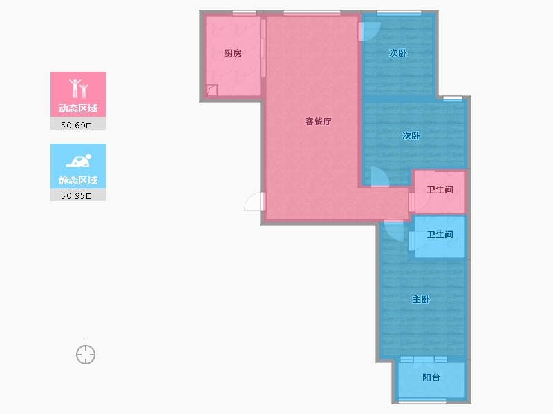 河北省-邯郸市-建安锦城-90.80-户型库-动静分区