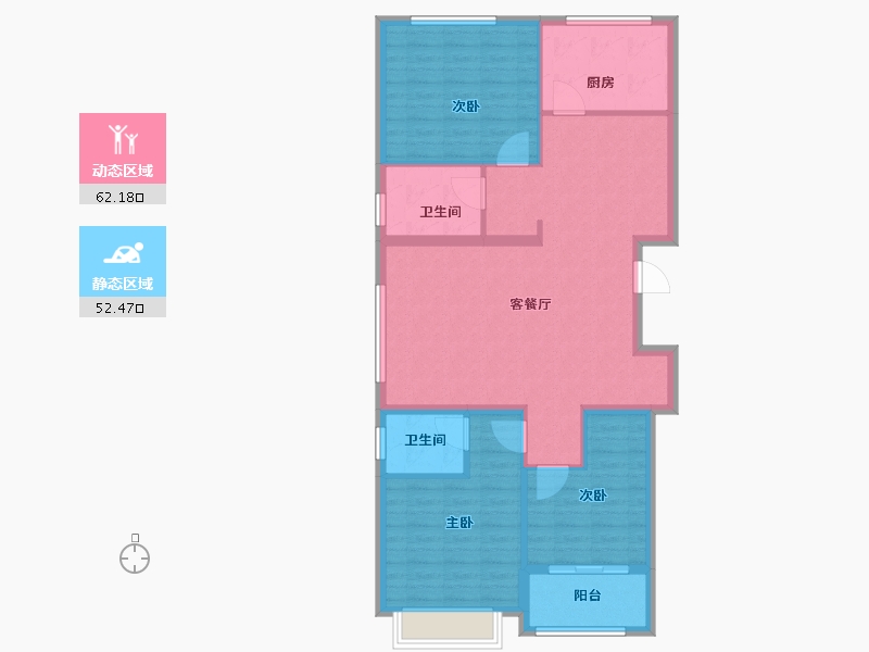 河南省-濮阳市-东方名城一期-104.00-户型库-动静分区