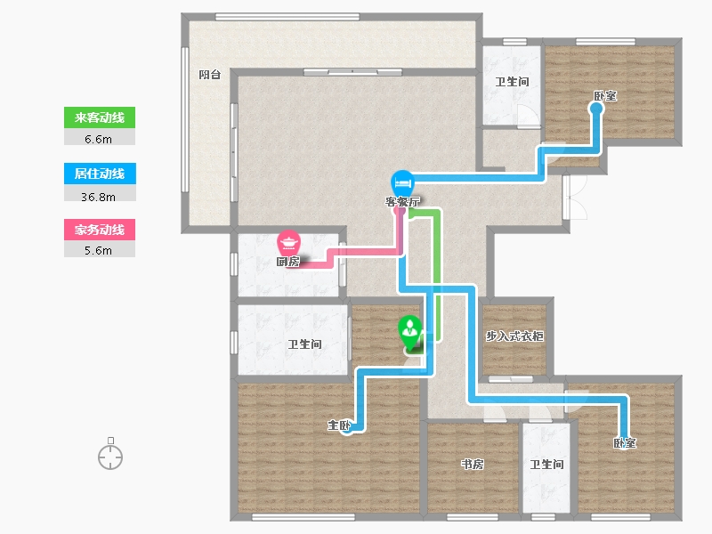 湖北省-武汉市-武昌滨江长江中心-216.00-户型库-动静线