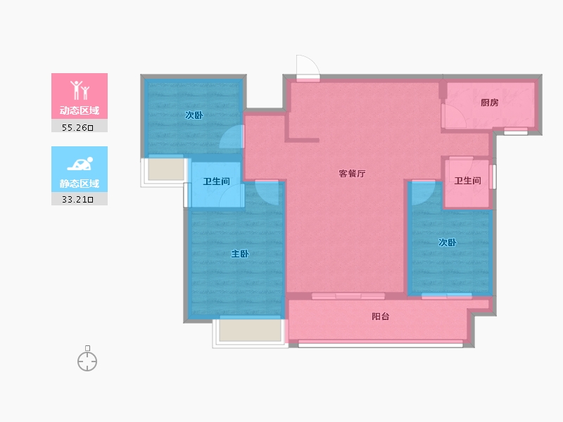 江西省-赣州市-书香公园悦府-86.40-户型库-动静分区