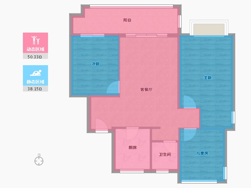 安徽省-合肥市-十里晴川-77.42-户型库-动静分区