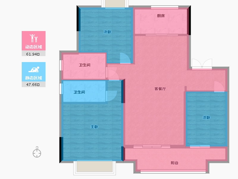 江西省-景德镇市-陶阳菁华轩-99.00-户型库-动静分区