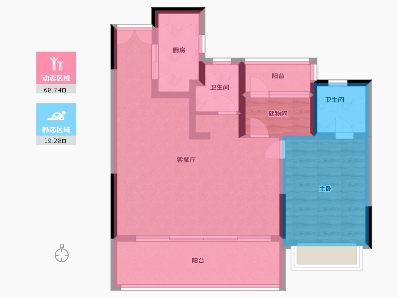 安徽省-合肥市-文一墨香轩-78.40-户型库-动静分区