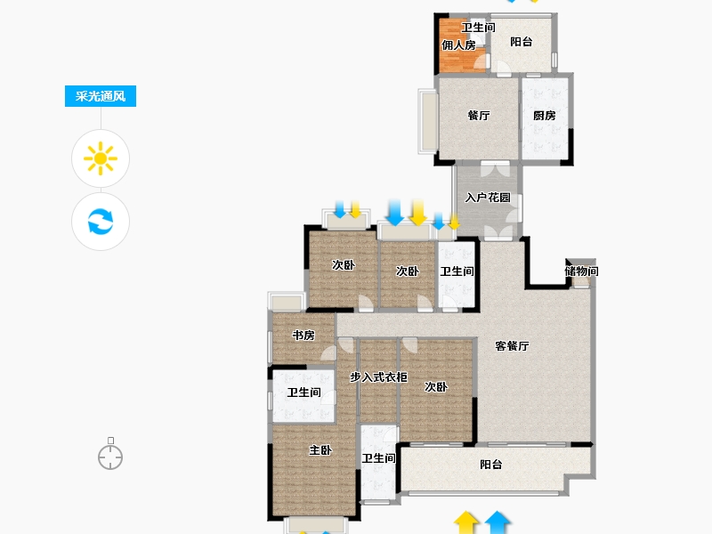 广东省-广州市-珠光新城御景-246.00-户型库-采光通风