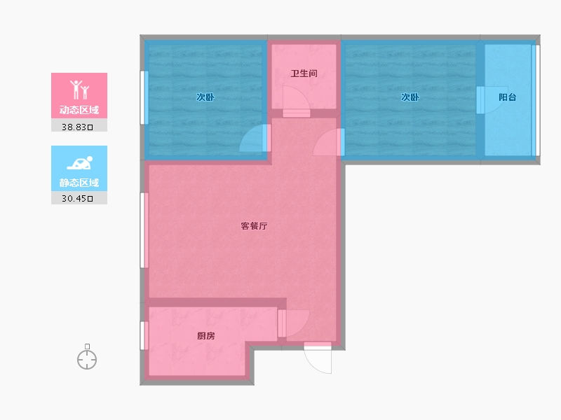 山西省-临汾市-学府花园-70.00-户型库-动静分区