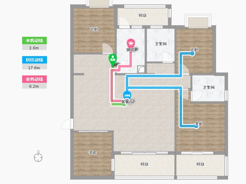 福建省-泉州市-湖滨花园-119.85-户型库-动静线