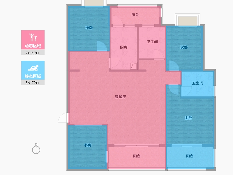 福建省-泉州市-湖滨花园-119.85-户型库-动静分区