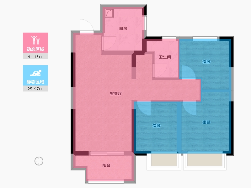 河北省-石家庄市-金地-70.00-户型库-动静分区