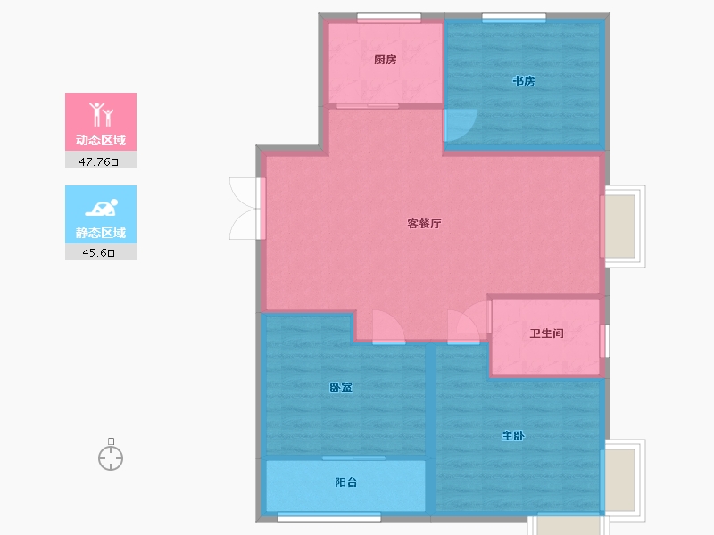 山东省-青岛市-平都壹号院-85.60-户型库-动静分区