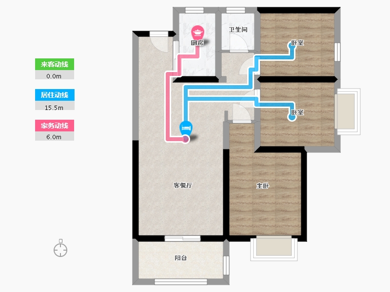 陕西省-安康市-仕府大院-83.40-户型库-动静线