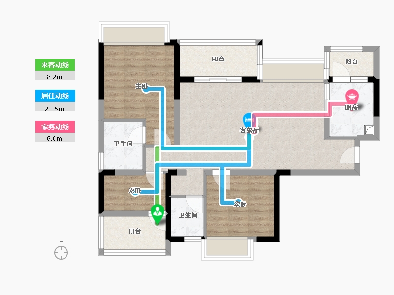 四川省-成都市-春风十里-86.24-户型库-动静线