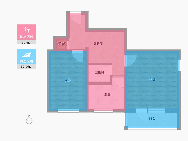 北京-北京市-胜古北里-42.55-户型库-动静分区