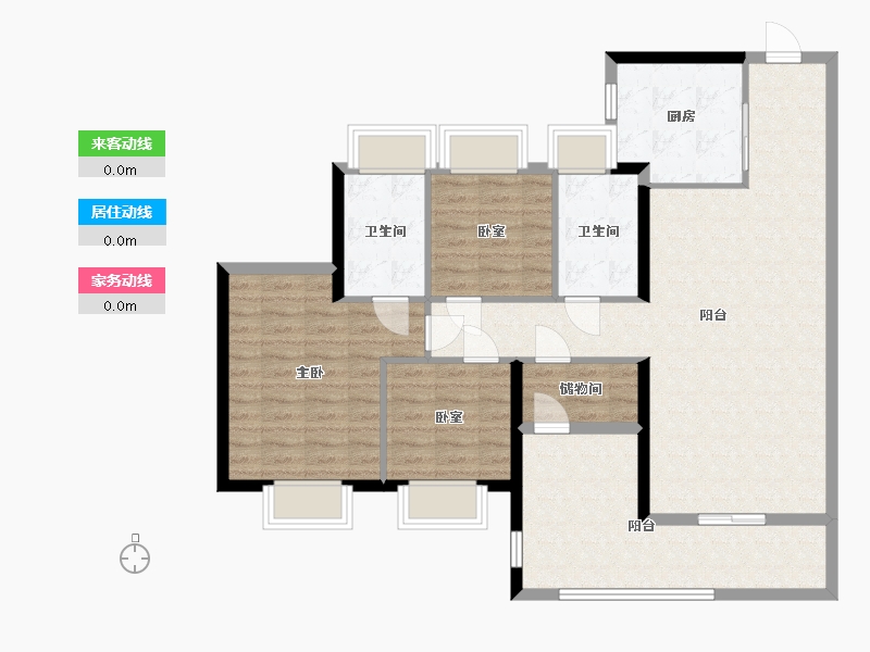 广东省-佛山市-东建明德城-107.00-户型库-动静线