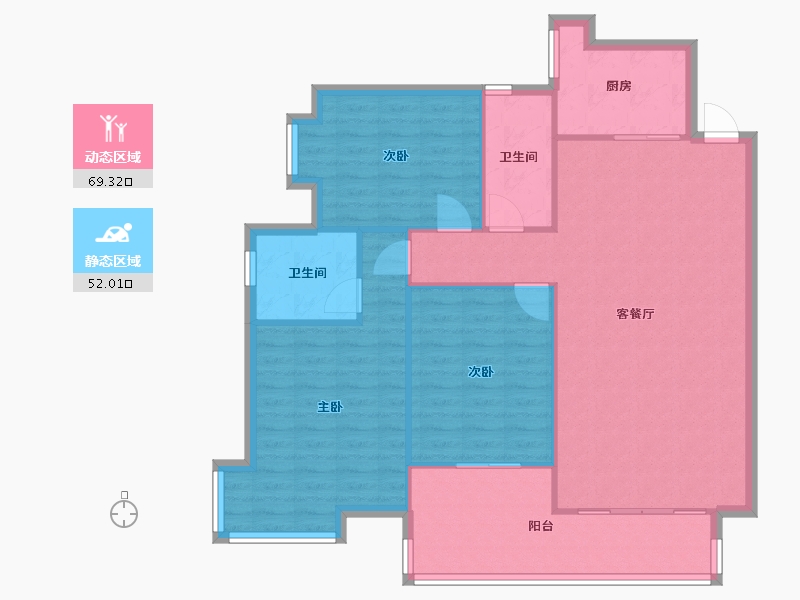 福建省-厦门市-天御小区-104.00-户型库-动静分区