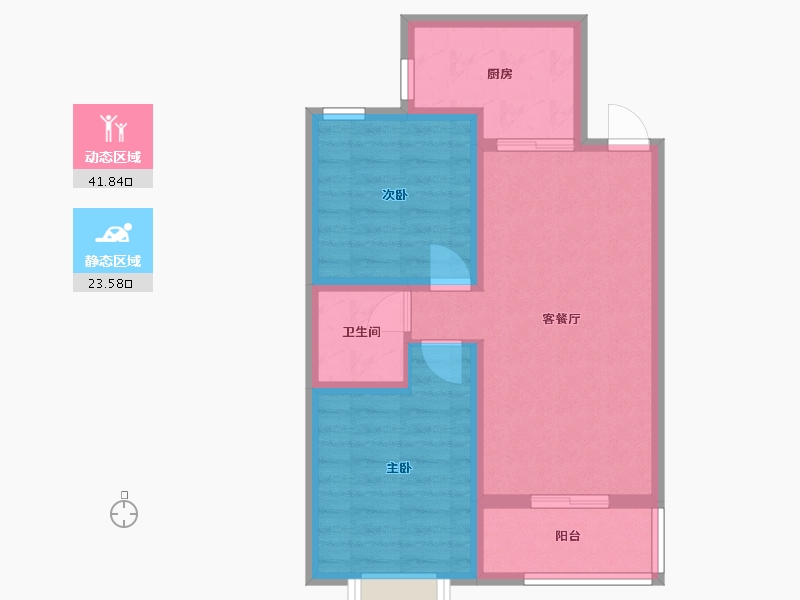 河北省-石家庄市-万滨天锦-69.74-户型库-动静分区