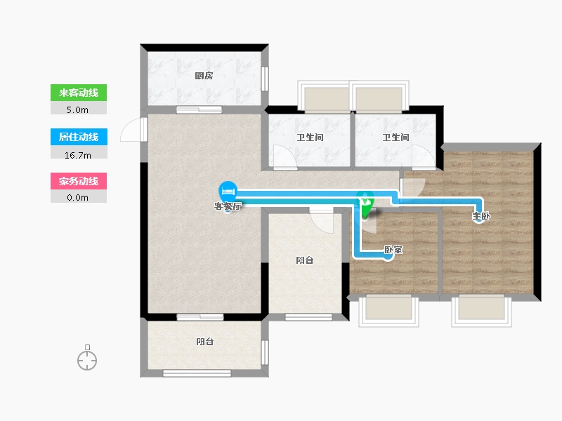 广东省-佛山市-东建明德城-85.00-户型库-动静线