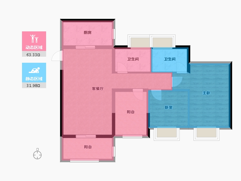 广东省-佛山市-东建明德城-85.00-户型库-动静分区