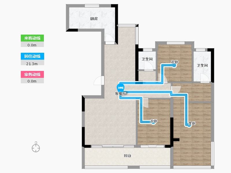 湖北省-孝感市-孟宗花园府-104.17-户型库-动静线