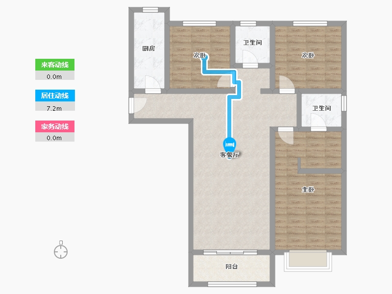 山西省-晋城市-金华苑-113.50-户型库-动静线