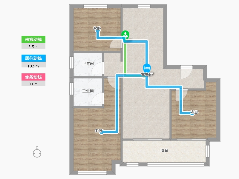 浙江省-宁波市-栖湖尚府-79.02-户型库-动静线