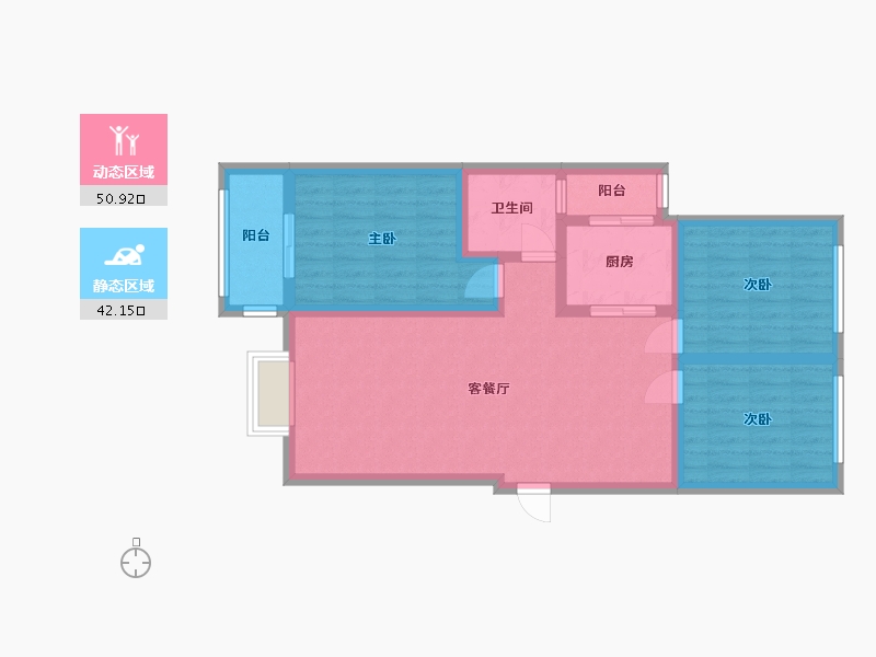 河北省-石家庄市-永邦天汇-90.76-户型库-动静分区