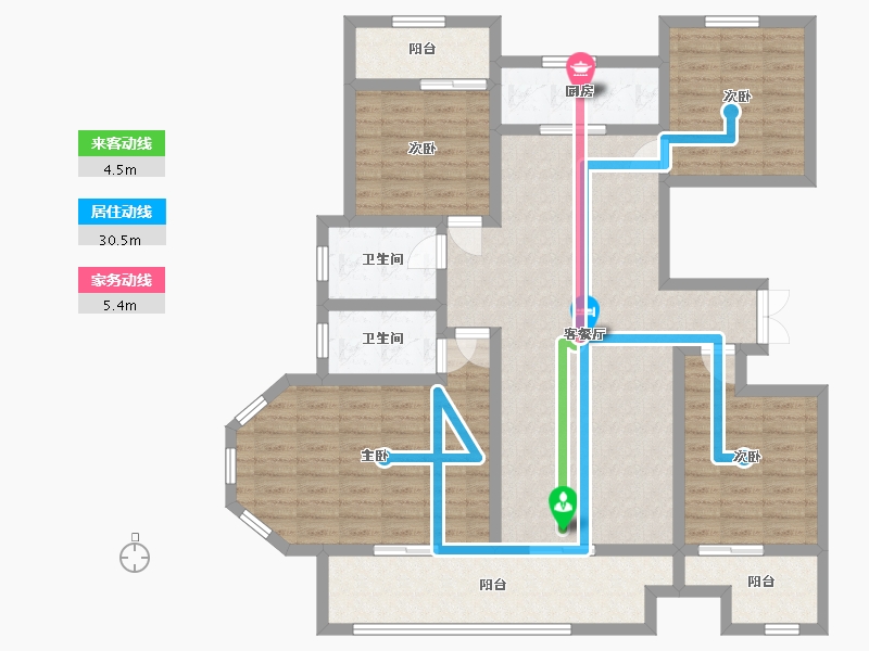 陕西省-渭南市-信达-160.00-户型库-动静线