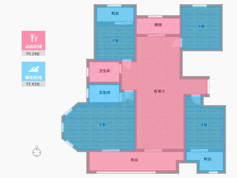 陕西省-渭南市-信达-160.00-户型库-动静分区