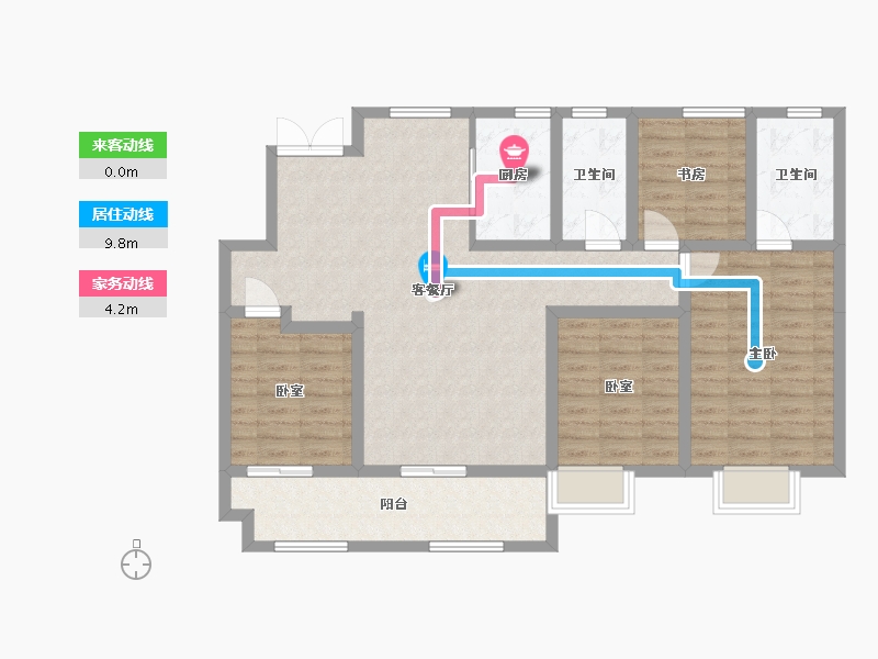 山东省-潍坊市-雍翠府-121.09-户型库-动静线