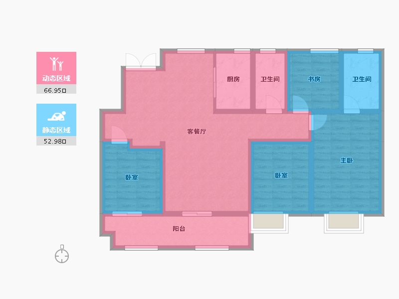 山东省-潍坊市-雍翠府-121.09-户型库-动静分区