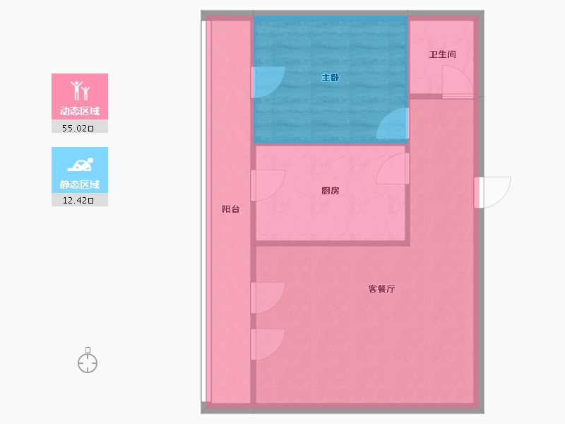 天津-天津市-利海家园-58.32-户型库-动静分区