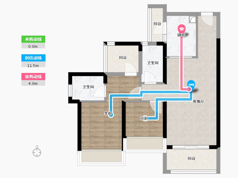 广东省-深圳市-壹城中心-75.20-户型库-动静线