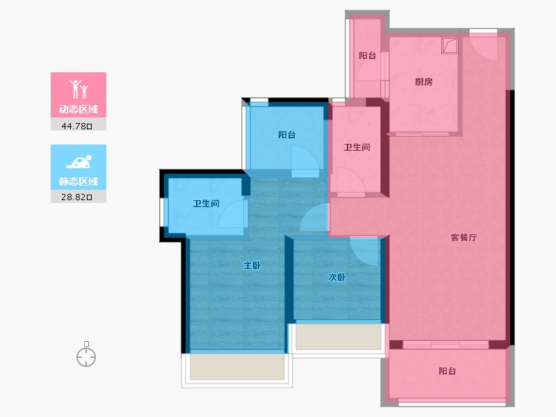 广东省-深圳市-壹城中心-75.20-户型库-动静分区