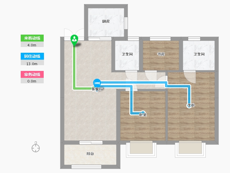 浙江省-温州市-宏地首府-70.00-户型库-动静线