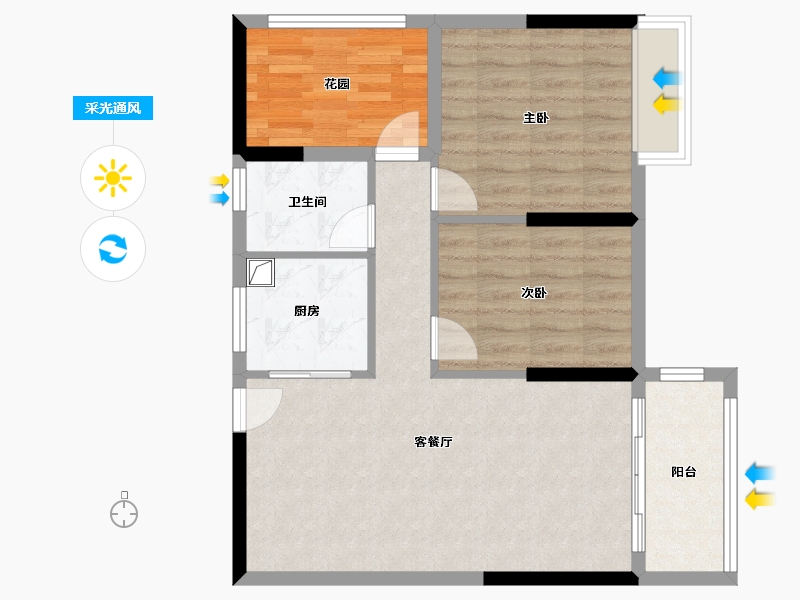 广东省-江门市-凤山水岸-89.00-户型库-采光通风