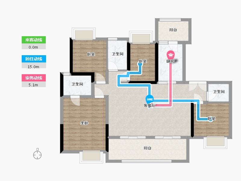 重庆-重庆市-渝高星洲-122.30-户型库-动静线