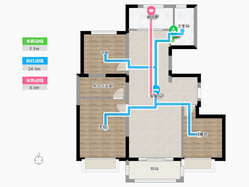 河北省-保定市-西泉南园-96.00-户型库-动静线