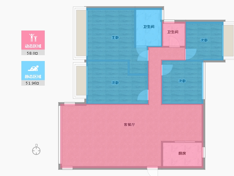 广东省-韶关市-碧桂园-107.54-户型库-动静分区