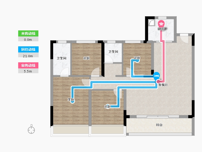 浙江省-绍兴市-天境云著-101.58-户型库-动静线