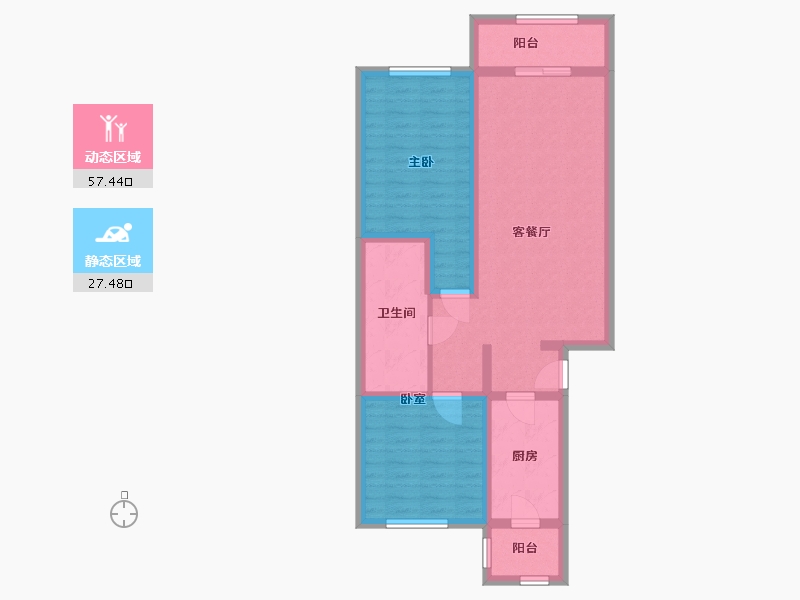 北京-北京市-皓月苑-115.00-户型库-动静分区