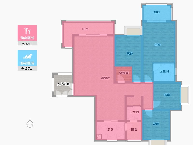 湖南省-怀化市-大夫第-125.98-户型库-动静分区