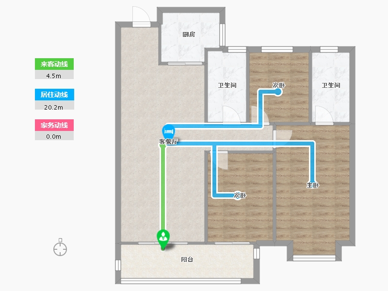 湖北省-武汉市-万科新都会-100.00-户型库-动静线