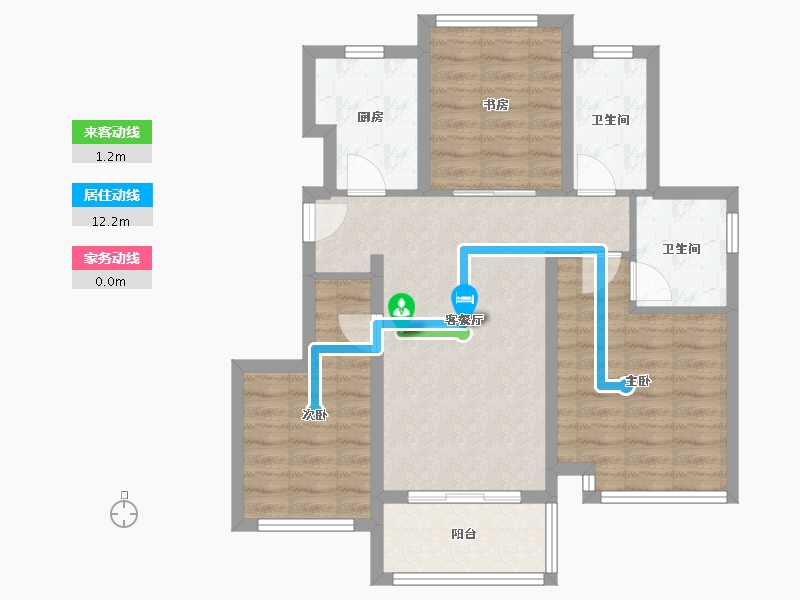 上海-上海市-海和苑-72.06-户型库-动静线