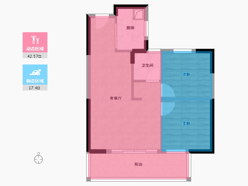 广西壮族自治区-南宁市-建发和玺-53.60-户型库-动静分区