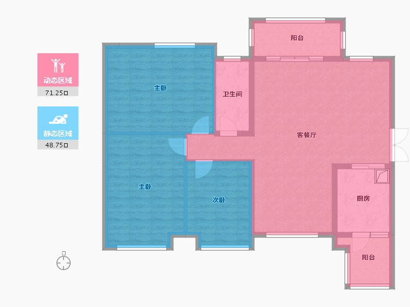 贵州省-贵阳市-首钢贵州之光-114.90-户型库-动静分区