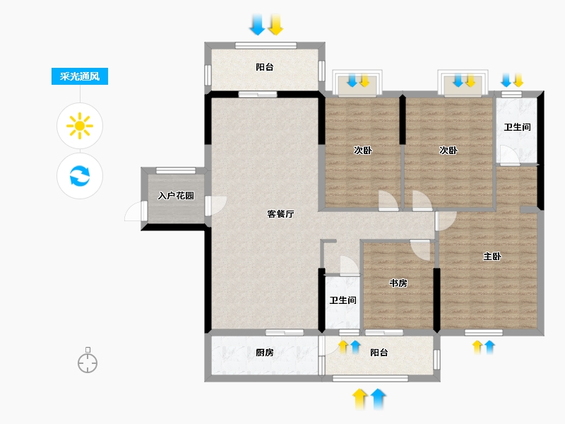 广西壮族自治区-防城港市-春江嘉园-139.20-户型库-采光通风