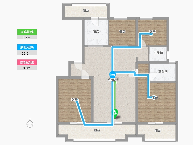 河南省-商丘市-碧桂园-116.80-户型库-动静线