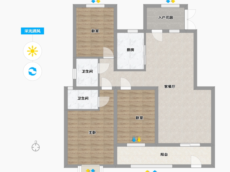 河北省-邢台市-洺阳首府-103.20-户型库-采光通风